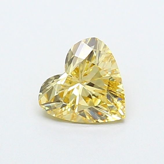 Loose Diamond - HEART 0.56ct Fancy Light Yellow VS1: Loose Diamond - HEART 0.56ct Fancy Light Yellow VS1 Source: This is a real non-mined Diamond that has been grown in a lab Shape: HEART Carats: 0.56 Color: Fancy Light Yellow Certification: IGI Video: