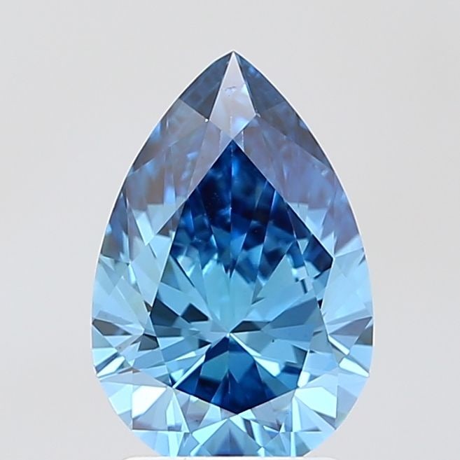 Loose Diamond - PEAR 2.0ct Fancy Vivid Blue VS1: Loose Diamond - PEAR 2.0ct Fancy Vivid Blue VS1 Source: This is a real non-mined Diamond that has been grown in a lab Shape: PEAR Carats: 2.0 Color: Fancy Vivid Blue Certification: NONE Video: