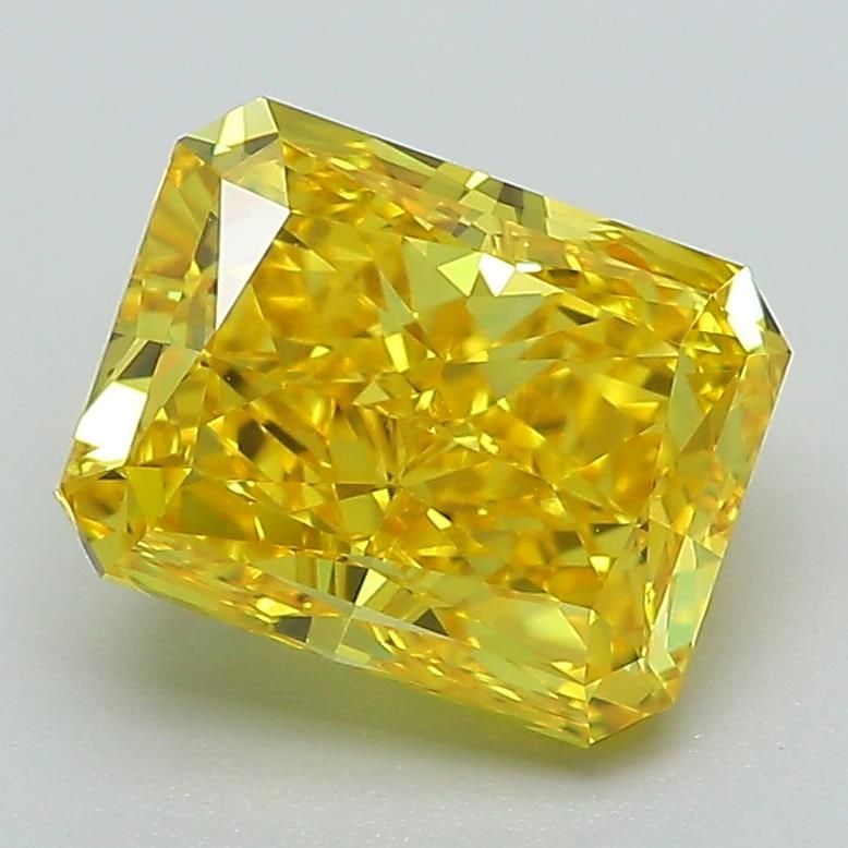 Loose Diamond - RADIANT 2.67ct Fancy Vivid Yellow VS1: Loose Diamond - RADIANT 2.67ct Fancy Vivid Yellow VS1 Source: This is a real non-mined Diamond that has been grown in a lab Shape: RADIANT Carats: 2.67 Color: Fancy Vivid Yellow Certification: IGI Vid