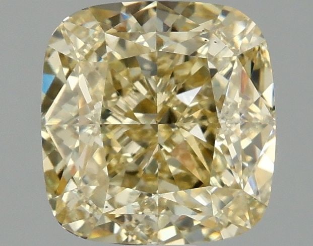 Loose Diamond - CUSHION MODIFIED 2.02ct Fancy Yellow VS1: Loose Diamond - CUSHION MODIFIED 2.02ct Fancy Yellow VS1 Source: This is a real non-mined Diamond that has been grown in a lab Shape: CUSHION MODIFIED Carats: 2.02 Color: Fancy Yellow Certification: I