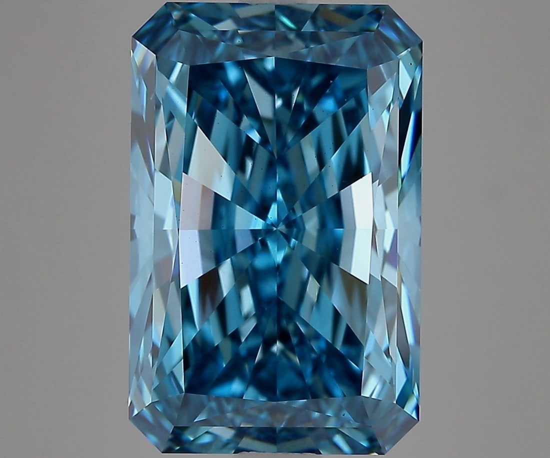 Loose Diamond - RADIANT 7.01ct Fancy Vivid Blue VS1: Loose Diamond - RADIANT 7.01ct Fancy Vivid Blue VS1 Source: This is a real non-mined Diamond that has been grown in a lab Shape: RADIANT Carats: 7.01 Color: Fancy Vivid Blue Certification: IGI Video: