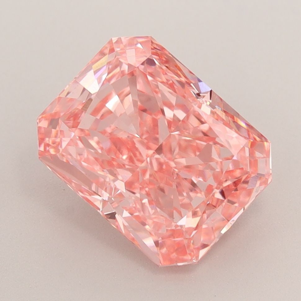 Loose Diamond - RADIANT 2.83ct Fancy Vivid Pink VS1: Loose Diamond - RADIANT 2.83ct Fancy Vivid Pink VS1 Source: This is a real non-mined Diamond that has been grown in a lab Shape: RADIANT Carats: 2.83 Color: Fancy Vivid Pink Certification: IGI Video:
