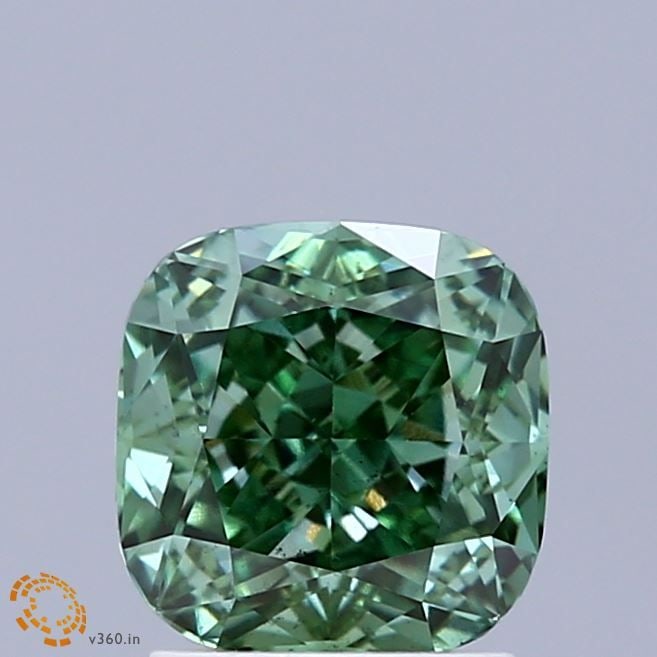 Loose Diamond - CUSHION MODIFIED 2.0ct Fancy Vivid Green VS2: Loose Diamond - CUSHION MODIFIED 2.0ct Fancy Vivid Green VS2 Source: This is a real non-mined Diamond that has been grown in a lab Shape: CUSHION MODIFIED Carats: 2.0 Color: Fancy Vivid Green Certific