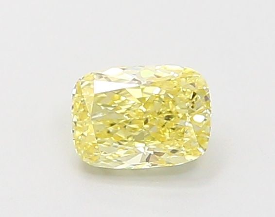 Loose Diamond - CUSHION MODIFIED 0.48ct Fancy Yellow VVS2: Loose Diamond - CUSHION MODIFIED 0.48ct Fancy Yellow VVS2 Source: This is a real non-mined Diamond that has been grown in a lab Shape: CUSHION MODIFIED Carats: 0.48 Color: Fancy Yellow Certification: