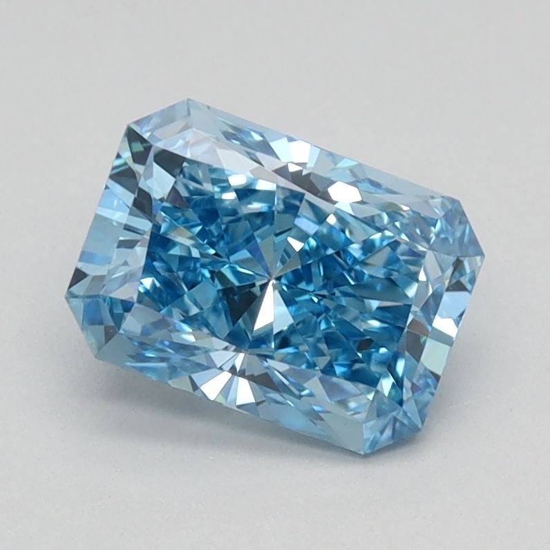 Loose Diamond - RADIANT 0.94ct Fancy Vivid Blue VS1: Loose Diamond - RADIANT 0.94ct Fancy Vivid Blue VS1 Source: This is a real non-mined Diamond that has been grown in a lab Shape: RADIANT Carats: 0.94 Color: Fancy Vivid Blue Certification: IGI Video: