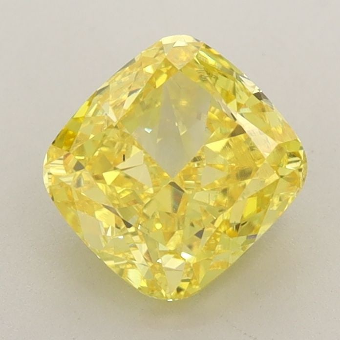 Loose Diamond - CUSHION MODIFIED 1.51ct Fancy Vivid Yellow VS2: Loose Diamond - CUSHION MODIFIED 1.51ct Fancy Vivid Yellow VS2 Source: This is a real non-mined Diamond that has been grown in a lab Shape: CUSHION MODIFIED Carats: 1.51 Color: Fancy Vivid Yellow Cert