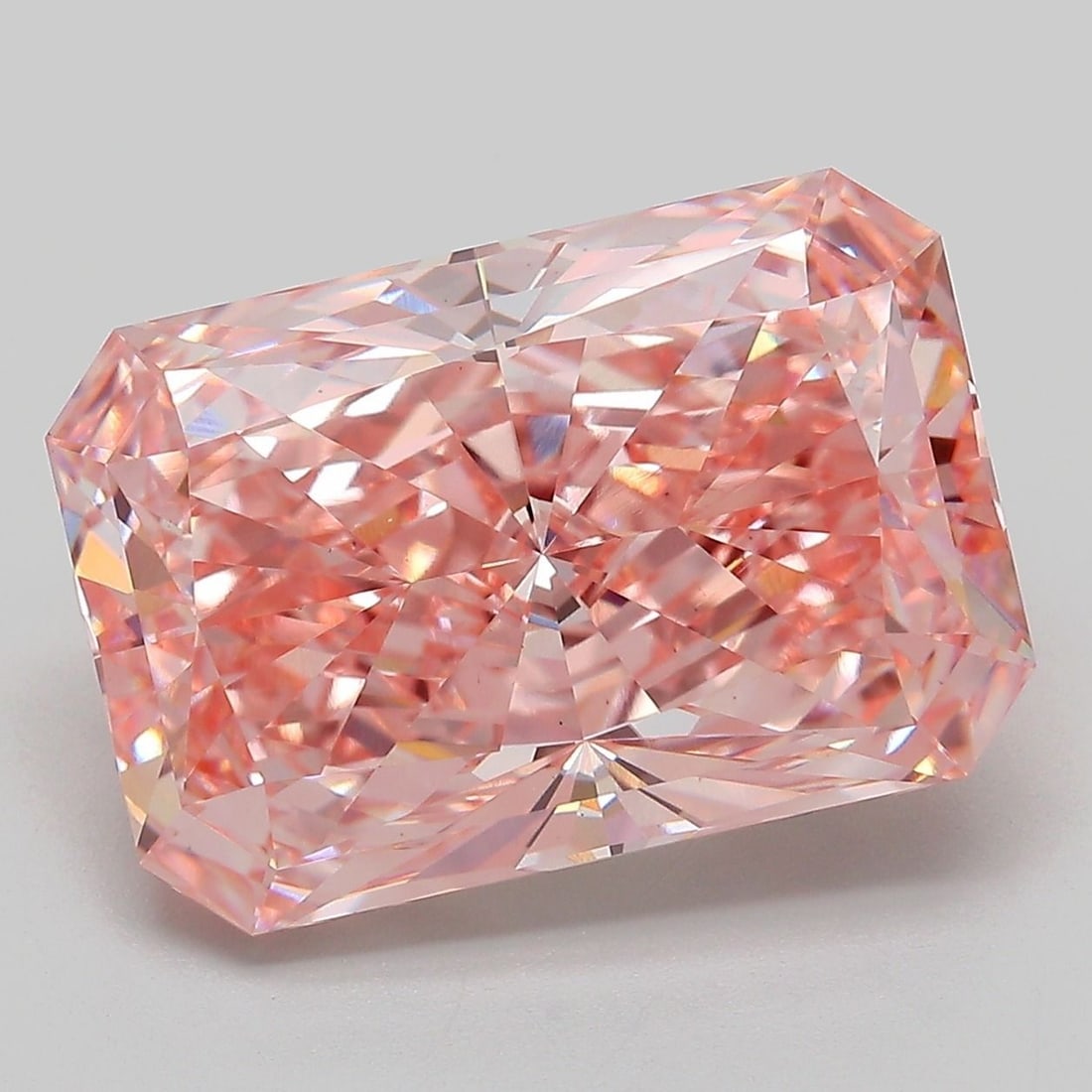 Loose Diamond - RADIANT 9.01ct Fancy Vivid Pink VS1: Loose Diamond - RADIANT 9.01ct Fancy Vivid Pink VS1 Source: This is a real non-mined Diamond that has been grown in a lab Shape: RADIANT Carats: 9.01 Color: Fancy Vivid Pink Certification: IGI
