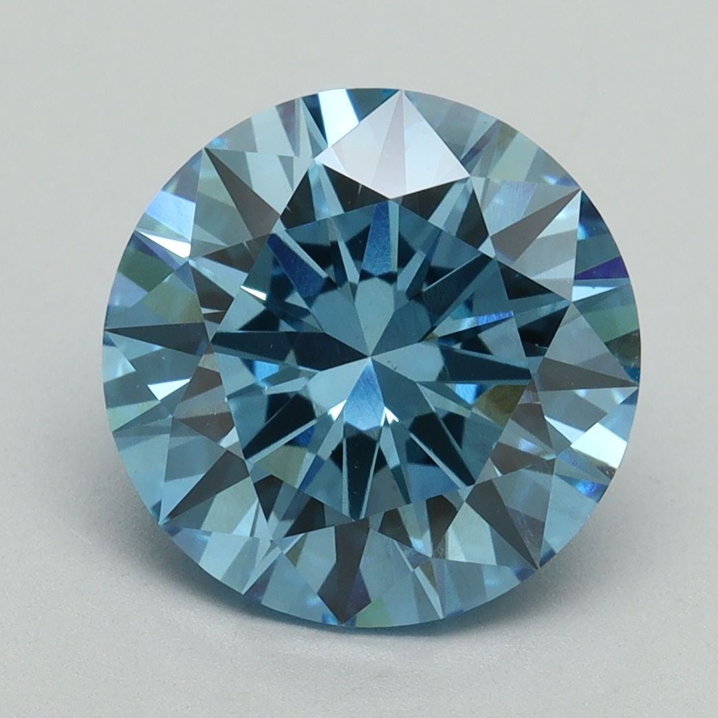 Loose Diamond - ROUND 4.06ct Fancy Vivid Blue VS1: Loose Diamond - ROUND 4.06ct Fancy Vivid Blue VS1 Source: This is a real non-mined Diamond that has been grown in a lab Shape: ROUND Carats: 4.06 Color: Fancy Vivid Blue Certification: IGI Video: