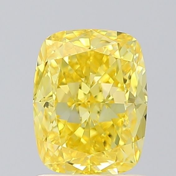 Loose Diamond - CUSHION MODIFIED 1.54ct Fancy Vivid Yellow VVS1: Loose Diamond - CUSHION MODIFIED 1.54ct Fancy Vivid Yellow VVS1 Source: This is a real non-mined Diamond that has been grown in a lab Shape: CUSHION MODIFIED Carats: 1.54 Color: Fancy Vivid Yellow Cer