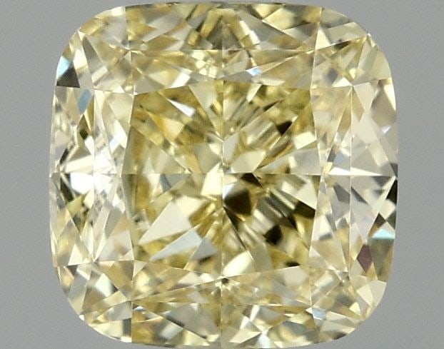 Loose Diamond - CUSHION MODIFIED 0.98ct Fancy Yellow VS1: Loose Diamond - CUSHION MODIFIED 0.98ct Fancy Yellow VS1 Source: This is a real non-mined Diamond that has been grown in a lab Shape: CUSHION MODIFIED Carats: 0.98 Color: Fancy Yellow Certification: I