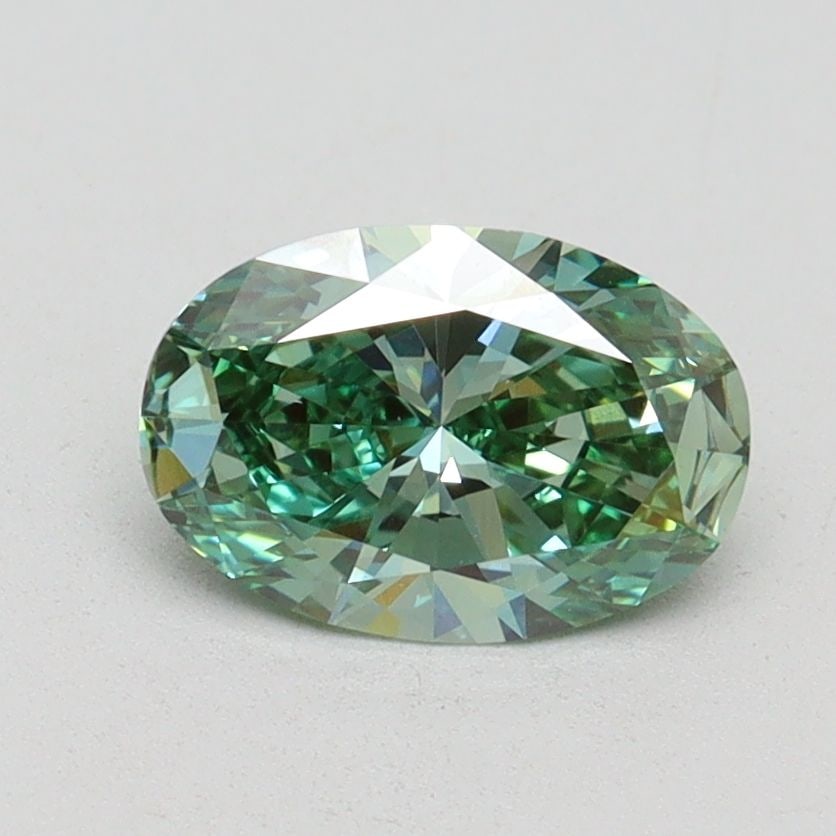 Loose Diamond - OVAL 1.0ct Fancy Vivid Green VS1: Loose Diamond - OVAL 1.0ct Fancy Vivid Green VS1 Source: This is a real non-mined Diamond that has been grown in a lab Shape: OVAL Carats: 1.0 Color: Fancy Vivid Green Certification: IGI Video: