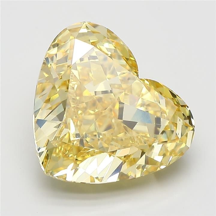 Loose Diamond - HEART 8.56ct Fancy Intense Yellow VS1: Loose Diamond - HEART 8.56ct Fancy Intense Yellow VS1 Source: This is a real non-mined Diamond that has been grown in a lab Shape: HEART Carats: 8.56 Color: Fancy Intense Yellow Certification: IGI Vid