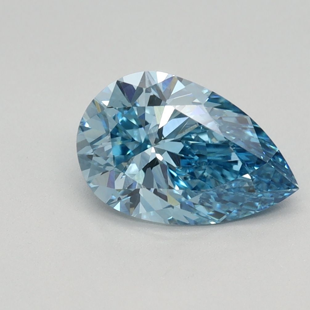 Loose Diamond - PEAR 1.14ct Fancy Vivid Blue VS1: Loose Diamond - PEAR 1.14ct Fancy Vivid Blue VS1 Source: This is a real non-mined Diamond that has been grown in a lab Shape: PEAR Carats: 1.14 Color: Fancy Vivid Blue Certification: IGI Video: