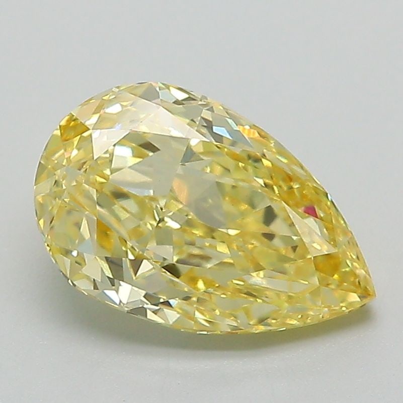 Loose Diamond - PEAR 2.01ct Fancy Vivid Yellow VS1: Loose Diamond - PEAR 2.01ct Fancy Vivid Yellow VS1 Source: This is a real non-mined Diamond that has been grown in a lab Shape: PEAR Carats: 2.01 Color: Fancy Vivid Yellow Certification: IGI Video:
