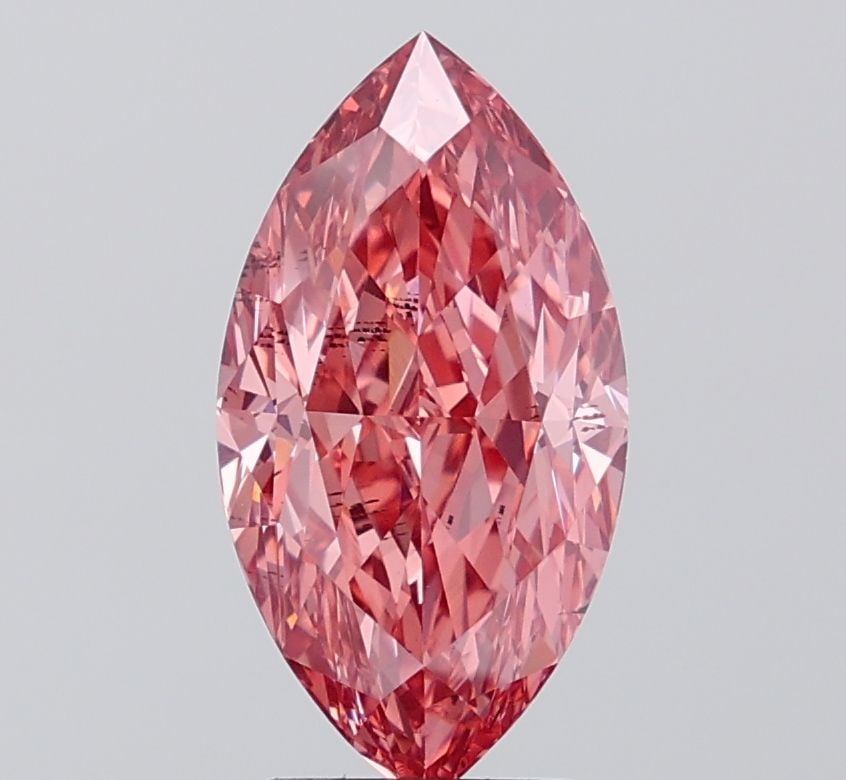 Loose Diamond - MARQUISE 3.15ct Fancy Vivid Pink SI1: Loose Diamond - MARQUISE 3.15ct Fancy Vivid Pink SI1 Source: This is a real non-mined Diamond that has been grown in a lab Shape: MARQUISE Carats: 3.15 Color: Fancy Vivid Pink Certification: IGI Video