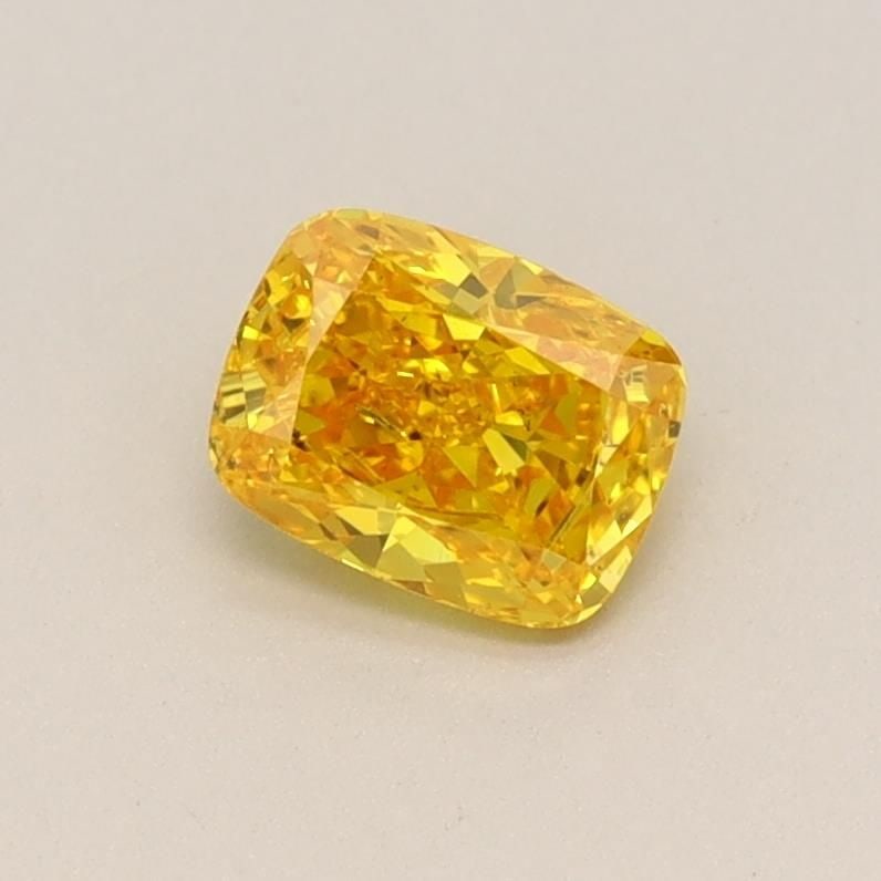 Loose Diamond - CUSHION BRILLIANT 0.63ct Fancy Vivid Yellow SI2: Loose Diamond - CUSHION BRILLIANT 0.63ct Fancy Vivid Yellow SI2 Source: This is a real non-mined Diamond that has been grown in a lab Shape: CUSHION BRILLIANT Carats: 0.63 Color: Fancy Vivid Yellow Ce