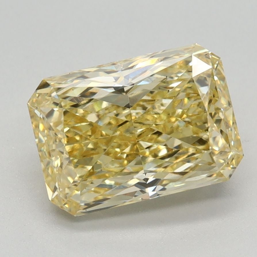 Loose Diamond - RADIANT 2.01ct Fancy Intense Yellow VS1: Loose Diamond - RADIANT 2.01ct Fancy Intense Yellow VS1 Source: This is a real non-mined Diamond that has been grown in a lab Shape: RADIANT Carats: 2.01 Color: Fancy Intense Yellow Certification: IGI