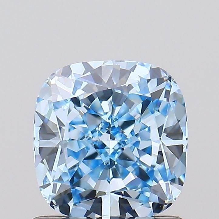 Loose Diamond - CUSHION MODIFIED 1.07ct Fancy Intense Blue VS1: Loose Diamond - CUSHION MODIFIED 1.07ct Fancy Intense Blue VS1 Source: This is a real non-mined Diamond that has been grown in a lab Shape: CUSHION MODIFIED Carats: 1.07 Color: Fancy Intense Blue Cert