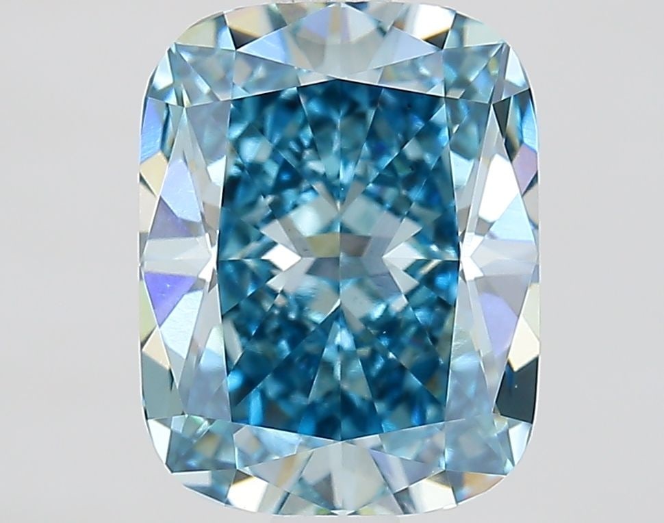 Loose Diamond - CUSHION BRILLIANT 2.29ct Fancy Intense Blue VVS2: Loose Diamond - CUSHION BRILLIANT 2.29ct Fancy Intense Blue VVS2 Source: This is a real non-mined Diamond that has been grown in a lab Shape: CUSHION BRILLIANT Carats: 2.29 Color: Fancy Intense Blue C