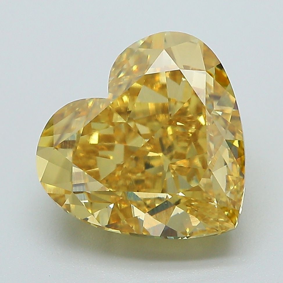Loose Diamond - HEART 5.03ct Fancy Vivid Yellow VS1: Loose Diamond - HEART 5.03ct Fancy Vivid Yellow VS1 Source: This is a real non-mined Diamond that has been grown in a lab Shape: HEART Carats: 5.03 Color: Fancy Vivid Yellow Certification: IGI Video: