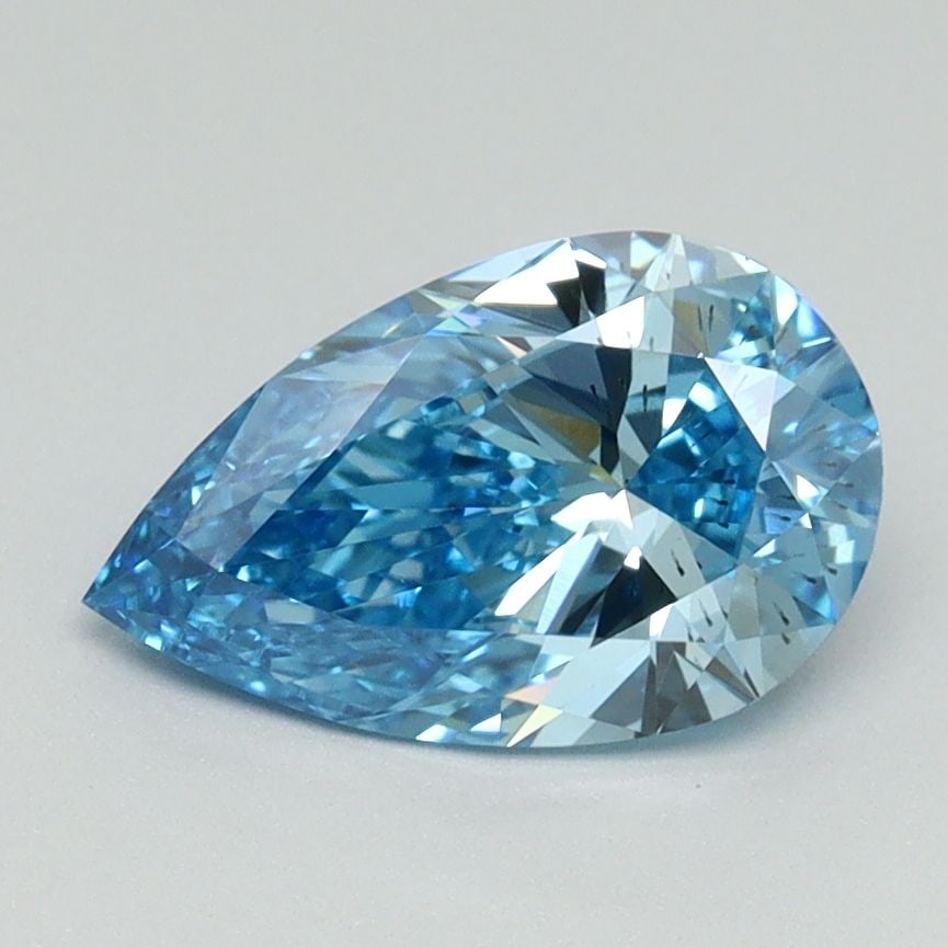 Loose Diamond - PEAR 1.27ct Fancy Vivid Blue SI1: Loose Diamond - PEAR 1.27ct Fancy Vivid Blue SI1 Source: This is a real non-mined Diamond that has been grown in a lab Shape: PEAR Carats: 1.27 Color: Fancy Vivid Blue Certification: IGI Video: