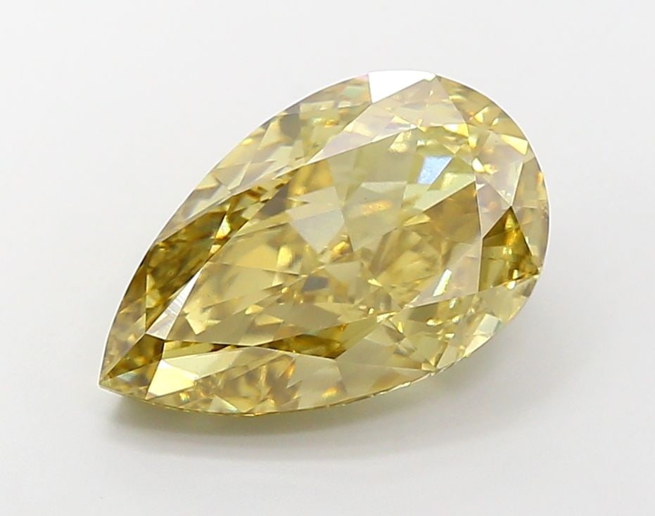 Loose Diamond - PEAR 7.79ct Fancy Intense Grayish Yellow VS2: Loose Diamond - PEAR 7.79ct Fancy Intense Grayish Yellow VS2 Source: This is a real non-mined Diamond that has been grown in a lab Shape: PEAR Carats: 7.79 Color: Fancy Intense Grayish Yellow Certific