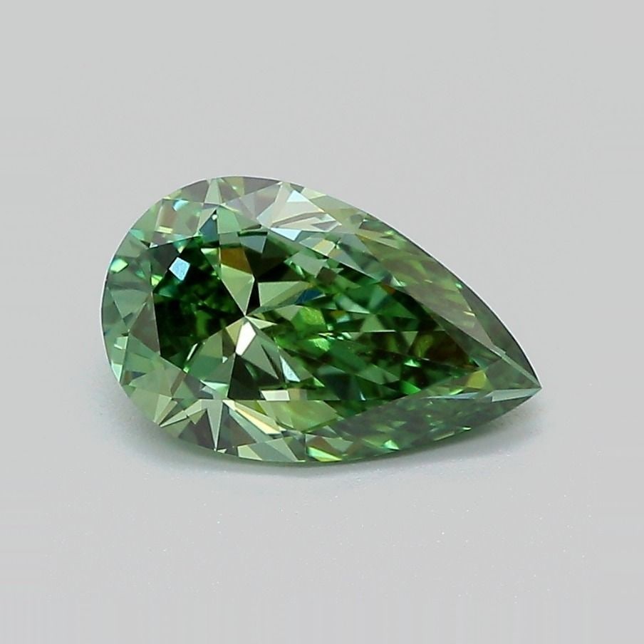 Loose Diamond - PEAR 1.54ct Fancy Vivid Green VVS2: Loose Diamond - PEAR 1.54ct Fancy Vivid Green VVS2 Source: This is a real non-mined Diamond that has been grown in a lab Shape: PEAR Carats: 1.54 Color: Fancy Vivid Green Certification: IGI Video: