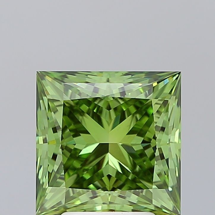 Loose Diamond - PRINCESS 4.05ct Fancy Vivid Green VS1: Loose Diamond - PRINCESS 4.05ct Fancy Vivid Green VS1 Source: This is a real non-mined Diamond that has been grown in a lab Shape: PRINCESS Carats: 4.05 Color: Fancy Vivid Green Certification: IGI Vid