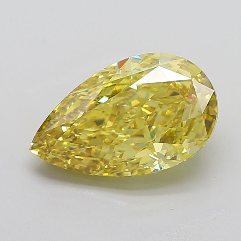 Loose Diamond - PEAR 5.13ct Fancy Vivid Yellow VS1 (1 of 1)