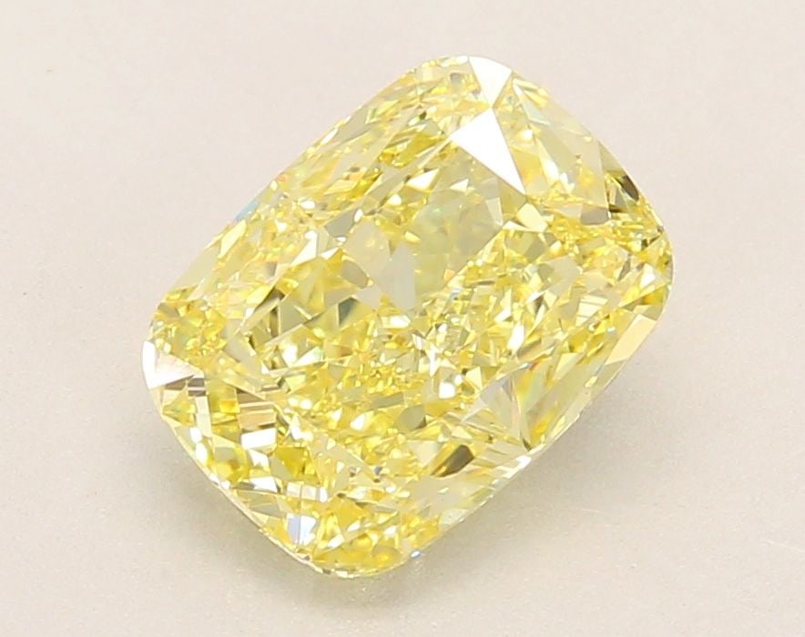 Loose Diamond - CUSHION MODIFIED 2.59ct Fancy Intense Yellow VVS2: Loose Diamond - CUSHION MODIFIED 2.59ct Fancy Intense Yellow VVS2 Source: This is a real non-mined Diamond that has been grown in a lab Shape: CUSHION MODIFIED Carats: 2.59 Color: Fancy Intense Yellow