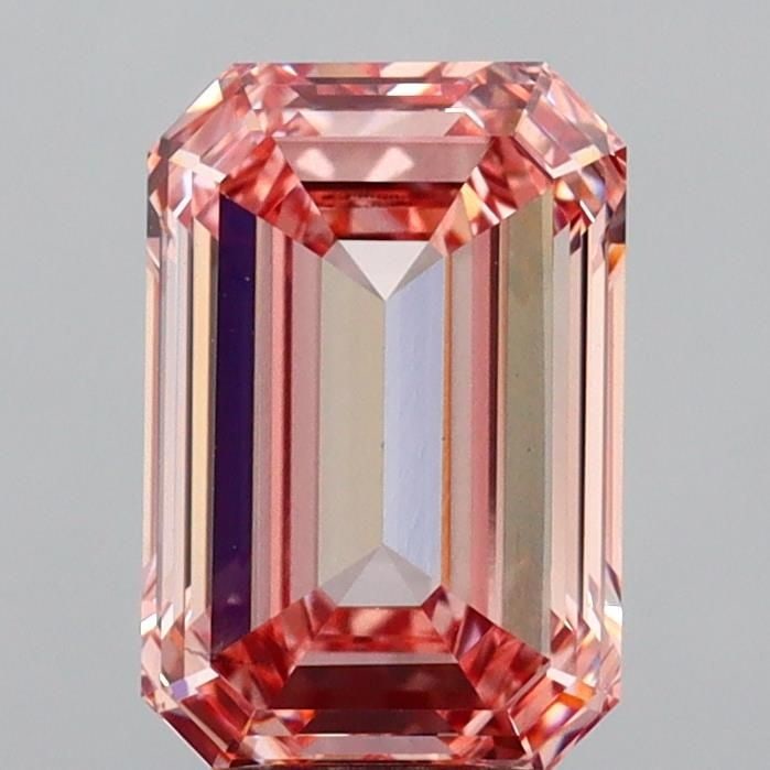 Loose Diamond - EMERALD 3.03ct Fancy Intense Brownish Pink VS2: Loose Diamond - EMERALD 3.03ct Fancy Intense Brownish Pink VS2 Source: This is a real non-mined Diamond that has been grown in a lab Shape: EMERALD Carats: 3.03 Color: Fancy Intense Brownish Pink Cert