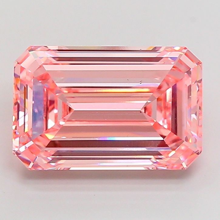 Loose Diamond - EMERALD 10.07ct Fancy Intense Pink VS2: Loose Diamond - EMERALD 10.07ct Fancy Intense Pink VS2 Source: This is a real non-mined Diamond that has been grown in a lab Shape: EMERALD Carats: 10.07 Color: Fancy Intense Pink Certification: IGI V