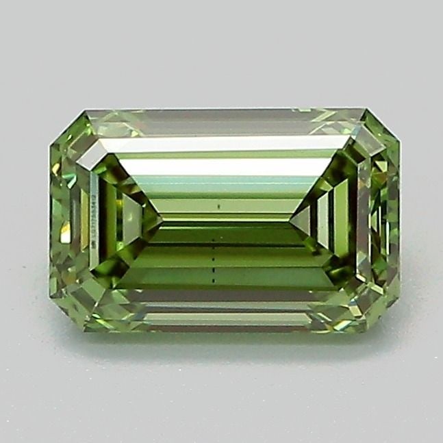 Loose Diamond - EMERALD 1.05ct Fancy Vivid Green VS2: Loose Diamond - EMERALD 1.05ct Fancy Vivid Green VS2 Source: This is a real non-mined Diamond that has been grown in a lab Shape: EMERALD Carats: 1.05 Color: Fancy Vivid Green Certification: IGI Video