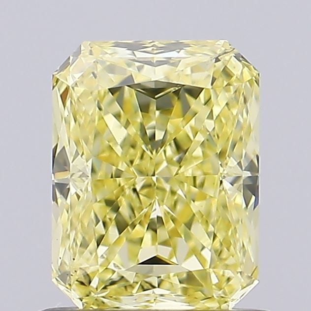 Loose Diamond - RADIANT 0.86ct Fancy Intense Yellow SI1: Loose Diamond - RADIANT 0.86ct Fancy Intense Yellow SI1 Source: This is a real non-mined Diamond that has been grown in a lab Shape: RADIANT Carats: 0.86 Color: Fancy Intense Yellow Certification: IGI