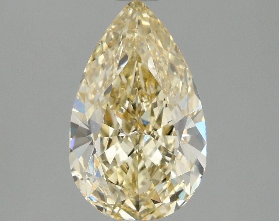Loose Diamond - PEAR 2.04ct Fancy Intense Yellow VVS2: Loose Diamond - PEAR 2.04ct Fancy Intense Yellow VVS2 Source: This is a real non-mined Diamond that has been grown in a lab Shape: PEAR Carats: 2.04 Color: Fancy Intense Yellow Certification: IGI Vide