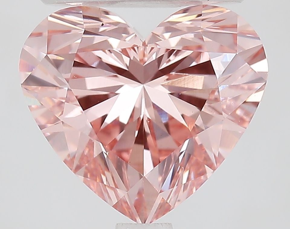 Loose Diamond - HEART 2.66ct Fancy Vivid Pink VS1: Loose Diamond - HEART 2.66ct Fancy Vivid Pink VS1 Source: This is a real non-mined Diamond that has been grown in a lab Shape: HEART Carats: 2.66 Color: Fancy Vivid Pink Certification: IGI Video: