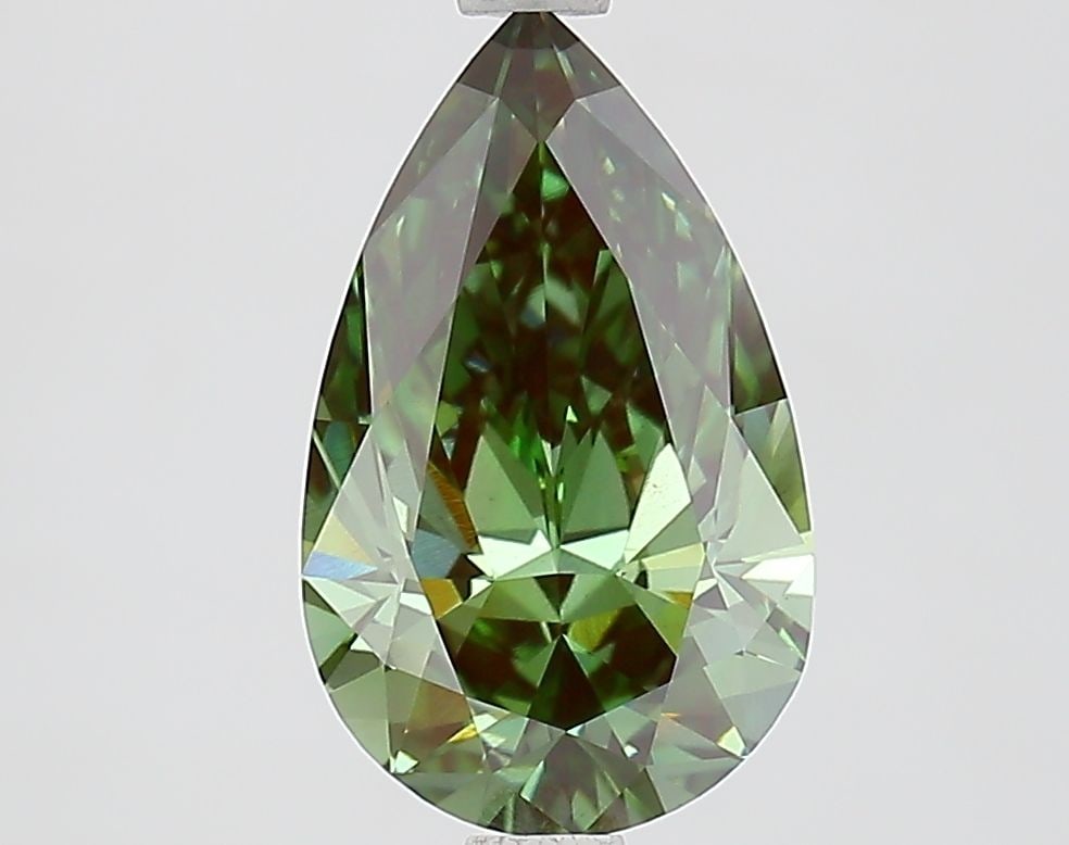 Loose Diamond - PEAR 2.03ct Fancy Vivid Green VS1: Loose Diamond - PEAR 2.03ct Fancy Vivid Green VS1 Source: This is a real non-mined Diamond that has been grown in a lab Shape: PEAR Carats: 2.03 Color: Fancy Vivid Green Certification: IGI Video: