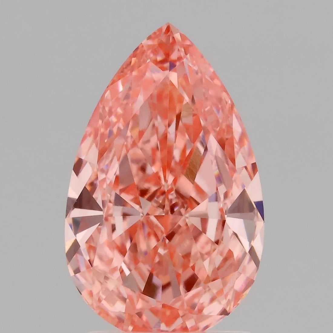 Loose Diamond - PEAR 2.06ct Fancy Vivid Pink VS1: Loose Diamond - PEAR 2.06ct Fancy Vivid Pink VS1 Source: This is a real non-mined Diamond that has been grown in a lab Shape: PEAR Carats: 2.06 Color: Fancy Vivid Pink Certification: IGI Video: