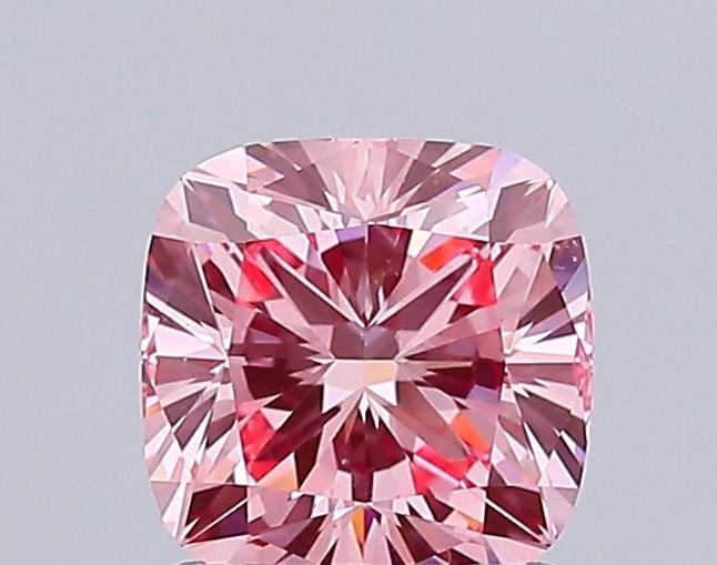 Loose Diamond - CUSHION BRILLIANT 1.53ct Fancy Vivid Pink VVS2: Loose Diamond - CUSHION BRILLIANT 1.53ct Fancy Vivid Pink VVS2 Source: This is a real non-mined Diamond that has been grown in a lab Shape: CUSHION BRILLIANT Carats: 1.53 Color: Fancy Vivid Pink Certi