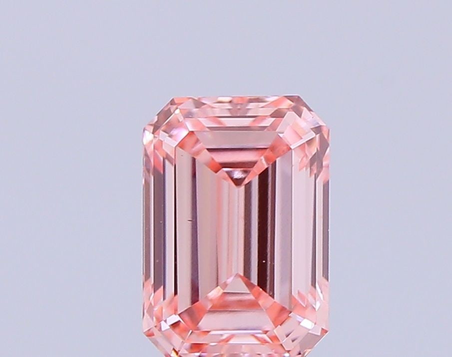 Loose Diamond - EMERALD 1.58ct Fancy Vivid Pink VS1: Loose Diamond - EMERALD 1.58ct Fancy Vivid Pink VS1 Source: This is a real non-mined Diamond that has been grown in a lab Shape: EMERALD Carats: 1.58 Color: Fancy Vivid Pink Certification: IGI