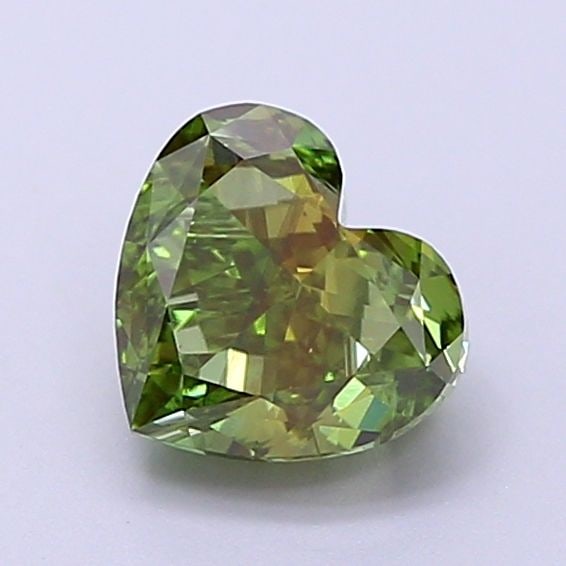 Loose Diamond - HEART 1.04ct Fancy Vivid Green SI1: Loose Diamond - HEART 1.04ct Fancy Vivid Green SI1 Source: This is a real non-mined Diamond that has been grown in a lab Shape: HEART Carats: 1.04 Color: Fancy Vivid Green Certification: IGI Video: