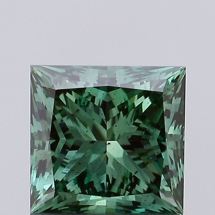 Loose Diamond - PRINCESS 1.0ct Fancy Deep Green SI1 (1 of 1)