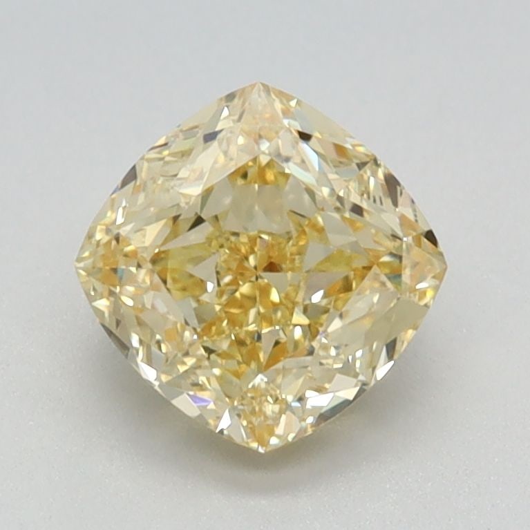 Loose Diamond - CUSHION MODIFIED 1.24ct Fancy Vivid Yellow VVS2: Loose Diamond - CUSHION MODIFIED 1.24ct Fancy Vivid Yellow VVS2 Source: This is a real non-mined Diamond that has been grown in a lab Shape: CUSHION MODIFIED Carats: 1.24 Color: Fancy Vivid Yellow Cer