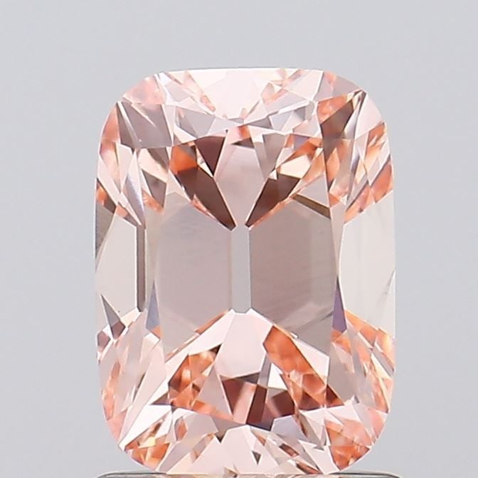 Loose Diamond - CUSHION BRILLIANT 1.33ct Fancy Orangey Pink VS1: Loose Diamond - CUSHION BRILLIANT 1.33ct Fancy Orangey Pink VS1 Source: This is a real non-mined Diamond that has been grown in a lab Shape: CUSHION BRILLIANT Carats: 1.33 Color: Fancy Orangey Pink Ce