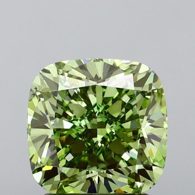 Loose Diamond - CUSHION BRILLIANT 3.0ct Fancy Vivid Green VS2: Loose Diamond - CUSHION BRILLIANT 3.0ct Fancy Vivid Green VS2 Source: This is a real non-mined Diamond that has been grown in a lab Shape: CUSHION BRILLIANT Carats: 3.0 Color: Fancy Vivid Green Certif