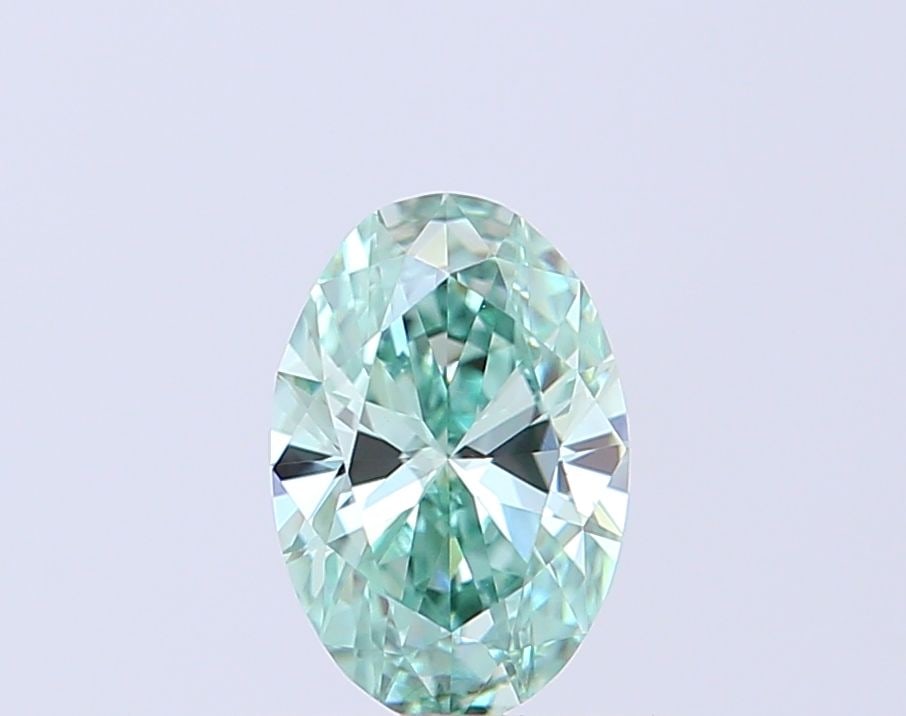 Loose Diamond - OVAL 0.53ct Fancy Vivid Green VVS2: Loose Diamond - OVAL 0.53ct Fancy Vivid Green VVS2 Source: This is a real non-mined Diamond that has been grown in a lab Shape: OVAL Carats: 0.53 Color: Fancy Vivid Green Certification: IGI Video: