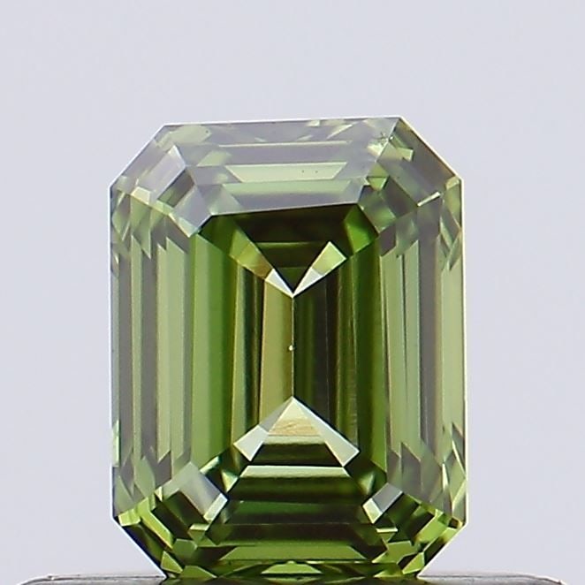 Loose Diamond - EMERALD 0.41ct Fancy Vivid Green VS1: Loose Diamond - EMERALD 0.41ct Fancy Vivid Green VS1 Source: This is a real non-mined Diamond that has been grown in a lab Shape: EMERALD Carats: 0.41 Color: Fancy Vivid Green Certification: NONE Vide