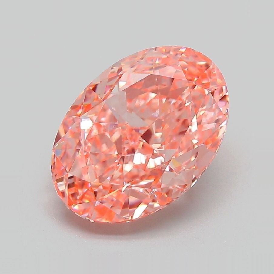 Loose Diamond - OVAL 3.59ct Fancy Vivid Pink VVS2: Loose Diamond - OVAL 3.59ct Fancy Vivid Pink VVS2 Source: This is a real non-mined Diamond that has been grown in a lab Shape: OVAL Carats: 3.59 Color: Fancy Vivid Pink Certification: IGI Video: