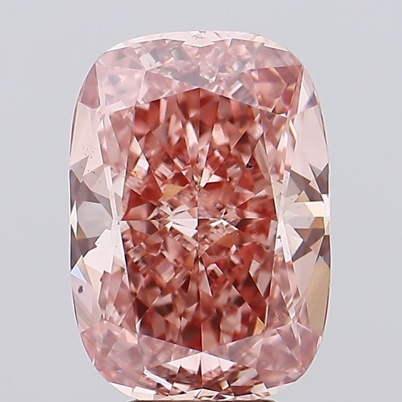 Loose Diamond - CUSHION MODIFIED 7.02ct Fancy Intense Brownish Pink SI1: Loose Diamond - CUSHION MODIFIED 7.02ct Fancy Intense Brownish Pink SI1 Source: This is a real non-mined Diamond that has been grown in a lab Shape: CUSHION MODIFIED Carats: 7.02 Color: Fancy Intense