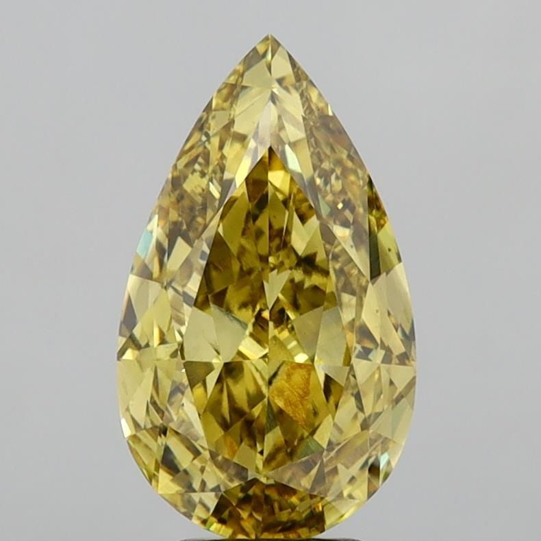 Loose Diamond - PEAR 6.02ct Fancy Vivid Yellow VS1 (1 of 1)